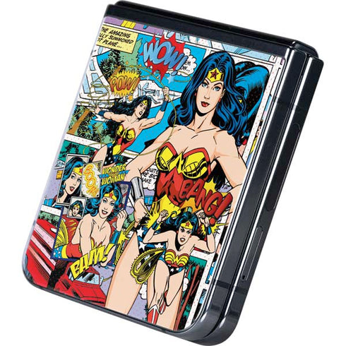 DC Comics Wonder Woman Comic Blast Galaxy Z Flip5 5G Skin